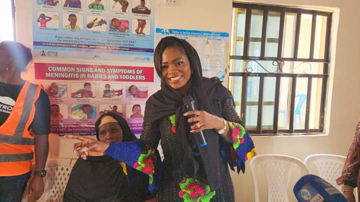 Muslims in Nassarawa Community in Calabar cross river state,receive Dr. Janet Ekpenyong DG primary health Care duri g their salah celebration
