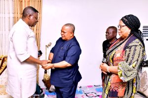Governor Otu Visits, Commisserates with Former Lawmaker, Jake Otu-Enyia Over Wife's Death