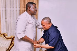 Governor Otu Visits, Commisserates with Former Lawmaker, Jake Otu-Enyia Over Wife's Death