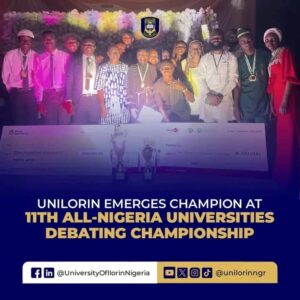 University of Ilorin Debate Team has once again demonstrated exceptional intellectual prowess and debating skills at the 11th All-Nigeria Universities Debating Championship (ANUDC).