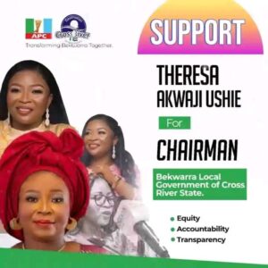 Ms. Theresa Ushie is stepping forward as a candidate for the upcoming Bekwarra Local Government Chairmanship election