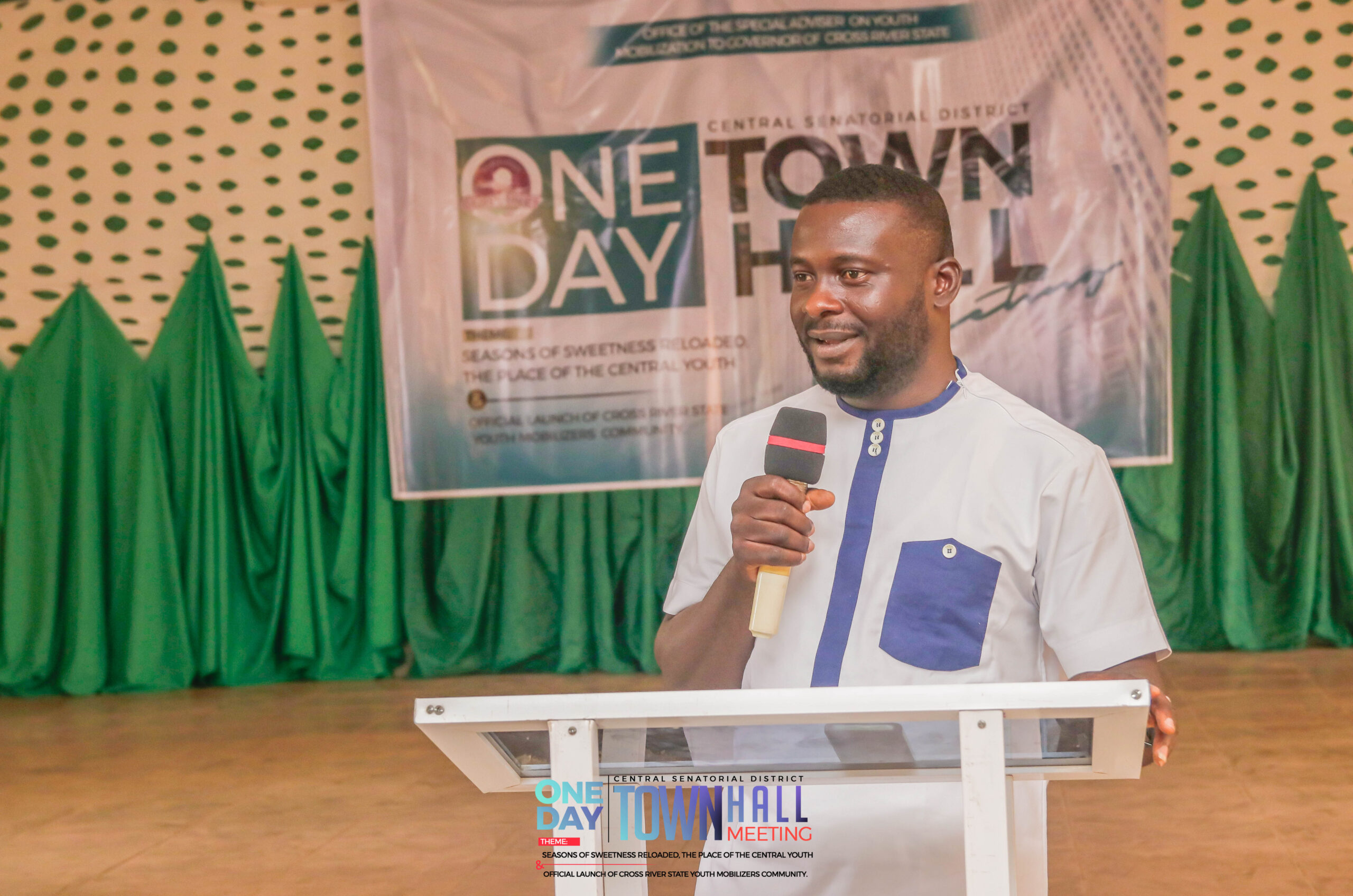 Comr. Dan Obo Jnr., successfully organized a one-day Central Senatorial District Town Hall Meeting in Ikom Local Government Area