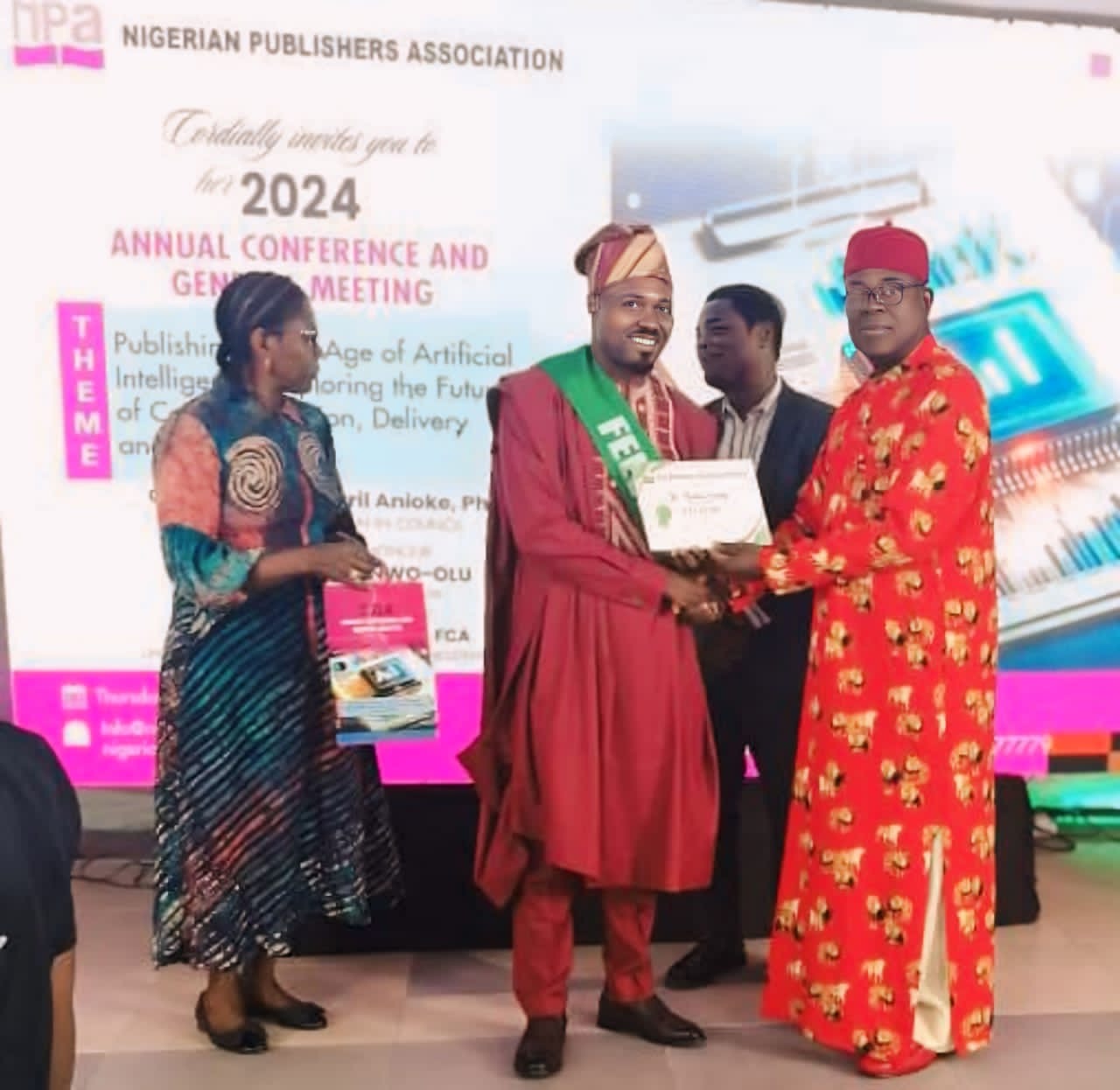 The Nigerian Publishers Association (NPA) has conferred the prestigious title of "Fellow of the Publishers Institute of Nigeria (PIN)" on the Managing Director of the University of Calabar (UNICAL) Printing Press, Dr. Sunday Mathias.