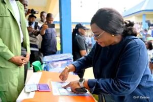 Eyoanwan Otu voting at the 2024 Cross river state local government election 