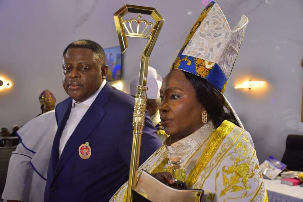 Prince Otu and his Wife, (Mrs.) Eyoanwan Bassey Otu, have both been consecrated and installed as Apostle and Bishop