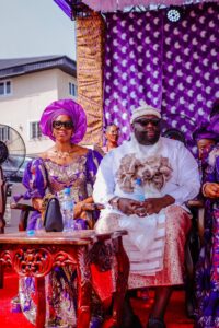 Asuquo Ekpenyong and Nella Duke Ekpenyong at the Utomo Obong 2024, a Yuletide celebration honoring the Obong of Calabar, drew in dignitaries and 30 senators