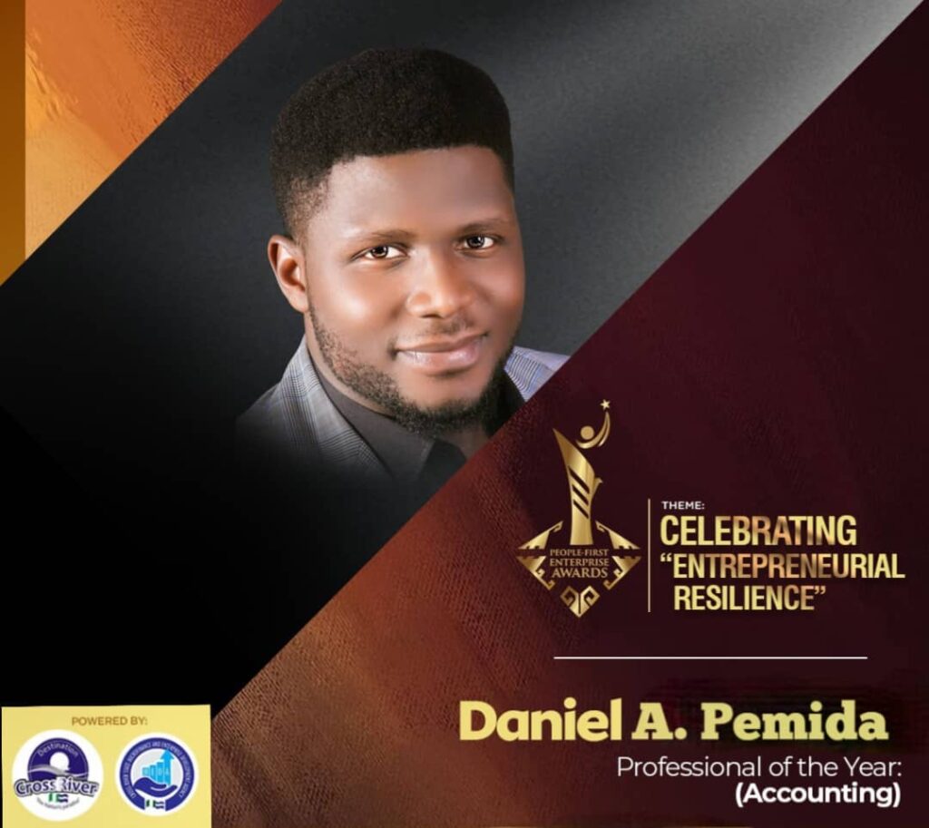 Mr. Daniel Pemida Adabara has been conferred with the prestigious People First Enterprise Award of Excellence, Innovation, and Social Impact, tagged “Professional of the Year”