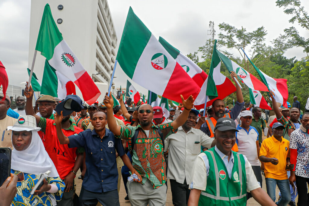 Labour begins nationwide strike over delayed N70,000 minimum wage implementation, stating amid worker dissatisfaction and mobilization.