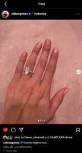 Selena Gomez Engagement ring