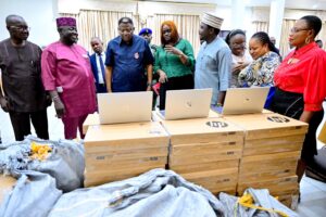 Governor Otu Pledges ₦5 Billion Boost for Healthcare as 196 Laptops Are Unveiled To share among all Local government 