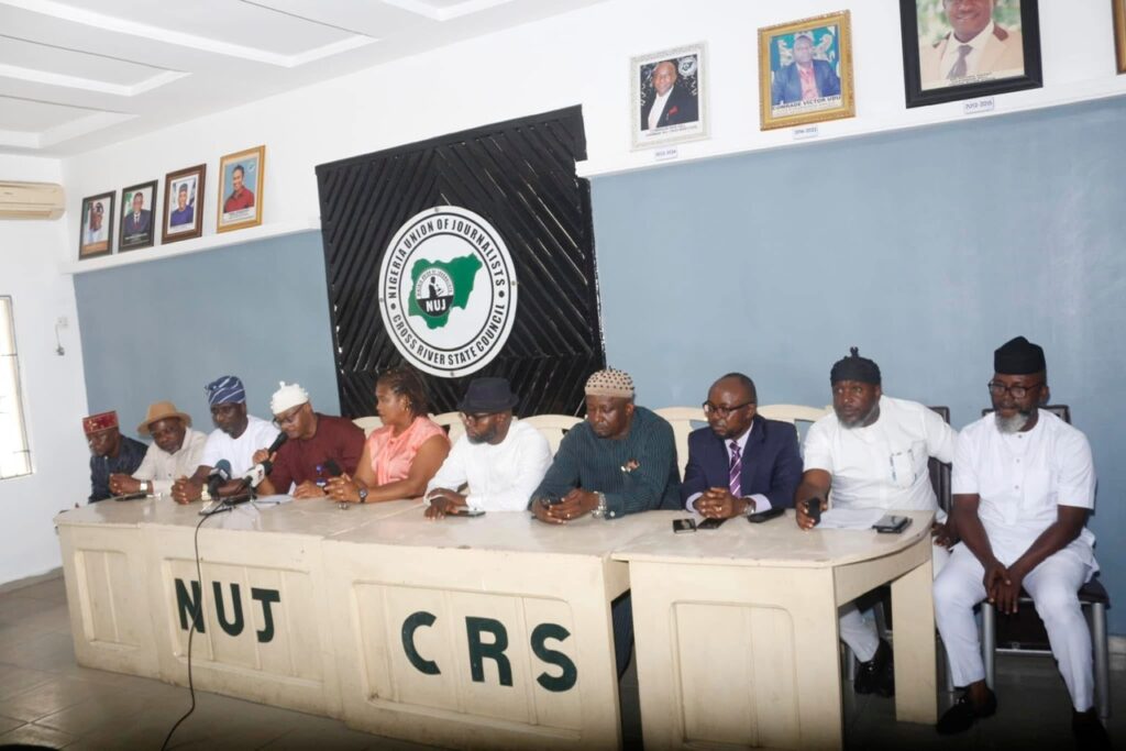 Cross River house of Assembly Members representing the nine state constituencies in the Southern Senatorial District Press conference