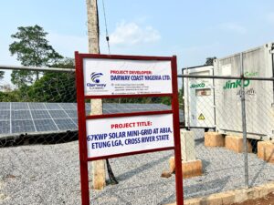 Prince Eka Williams Honorable Commissioner, Power & Renewable Energy, Cross River State represent The Executive Governor of Cross River State, His Excellency, Senator Prince Bassey Edet Otu at the commissioning ceremony of the Interconnected Mini grid Acceleration Scheme (IMAS) Project.