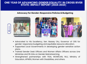 March 5, 2025, marks one year in office for Utibe-Abasi Bassey-Duke Orok, the Special Assistant on Gender Mainstreaming to the Governor of Cross River State.