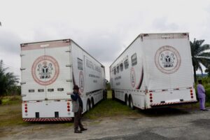 Skills In The Hands: Governor Otu Inspects Trucks for Skill Acquisition Across Senatorial Districts