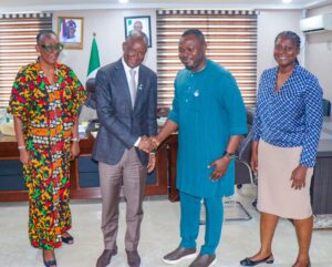 Cross River State delegation at the recently concluded AU MSME Week paid a courtesy visit to Senator John Owan Eno