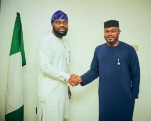 Prince Bassey Edet Otu congratulate Mr. Ayo Sotinrin on his recent appointment as the Managing Director of the Bank of Agriculture