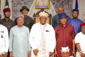 Edidem Ekpo Okon Abasi Otu V, the Obong of Calabar, received the members of the House of Representatives Committee on Constitutional Review