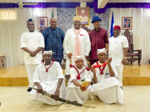 Edidem Ekpo Okon Abasi Otu V, the Obong of Calabar, received the members of the House of Representatives Committee on Constitutional Review