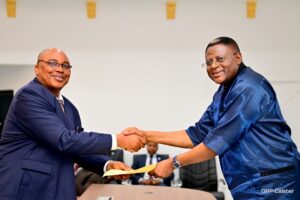 the swearing-in of the new Head of Service of Cross River State, Barr. Orok Okon, at Government House, Calabar