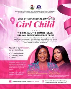 Hon. Princess Magdalene Ekpe Inspires Young Girls to Lead Change as She Marks International Day of the Girl Child in Akamkpa