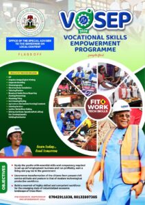 Cross River State Government has officially launched the Vocational Skills Empowerment Programme, VOSEP, by His Excellency Prince Bassey Otu 