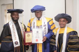 The Chairman of the Cross River State Diaspora Commission (CRIDCOM), Otu Okor, FCAI, has been inducted as a Doctoral Fellow of the Institute of Management and Advanced Leadership Excellence (IMALE).