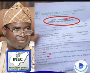 INEC Death Certificate Form