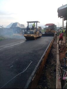 PHOTO NEWS: Ogoja Stadium Road commences Asphalting Stage