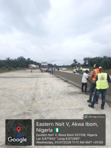 The Federal Controller of Works in Akwa Ibom State, Engr. Vincent Okoduwa, has expressed satisfaction with the steady progress recorded on Section 3A