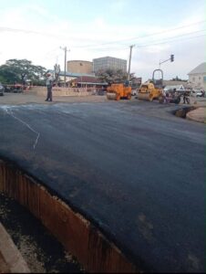 PHOTO NEWS: Ogoja Stadium Road commences Asphalting Stage